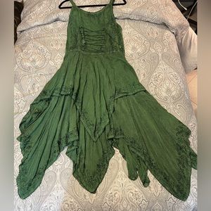 Beautiful green handkerchief dress M/L